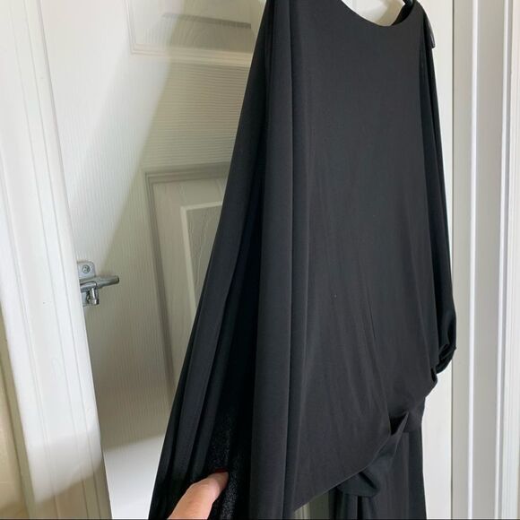 Jessica Simpson Open Back Drop Waist Black Dress Size 10 - Picture 4 of 12